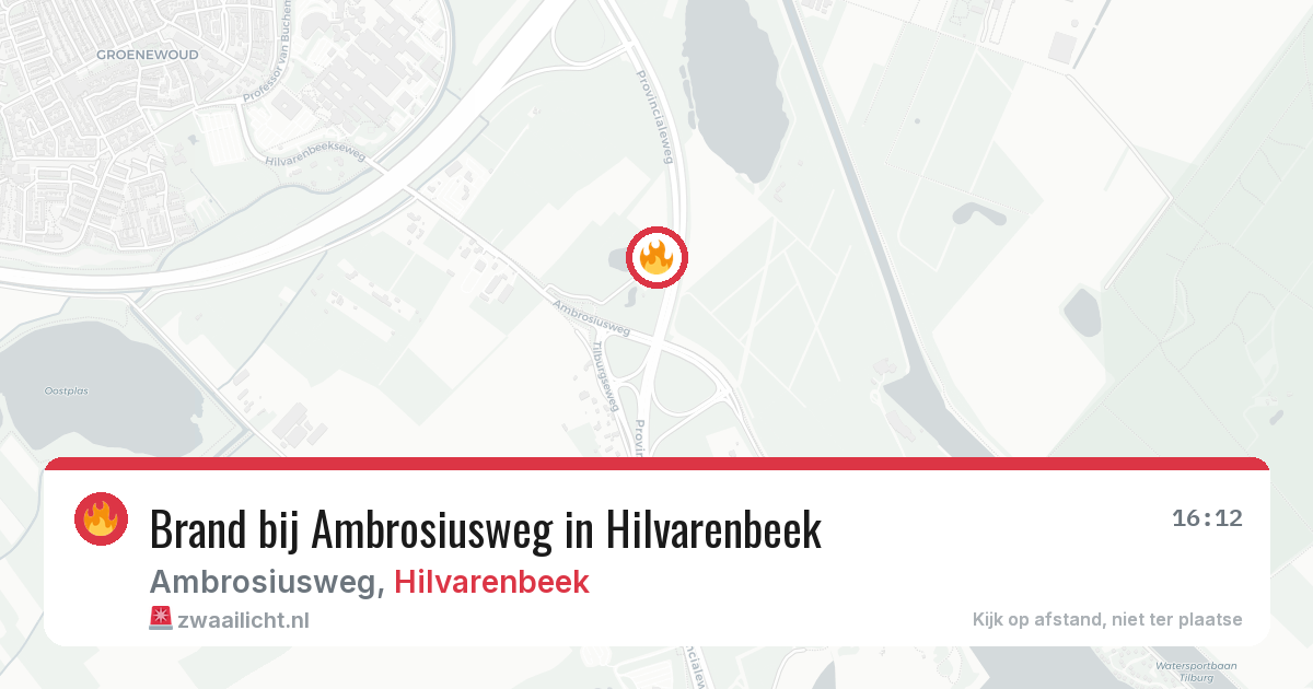 Brand bij Ambrosiusweg in Hilvarenbeek — 22 jun 2026