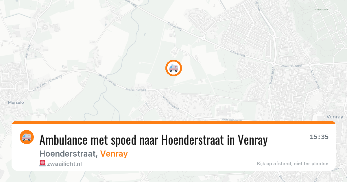 Ambulance met spoed naar Hoenderstraat in Venray — 21 mei 2026