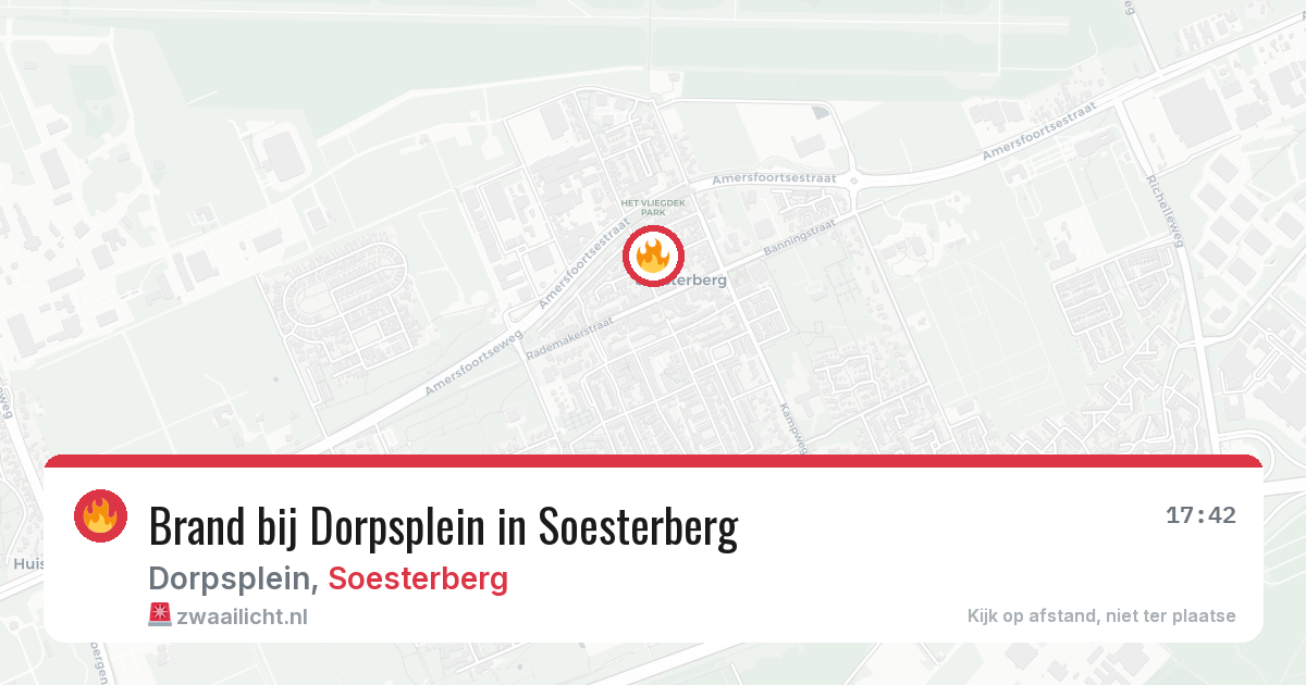 Brand bij Dorpsplein in Soesterberg — 20 apr 2026