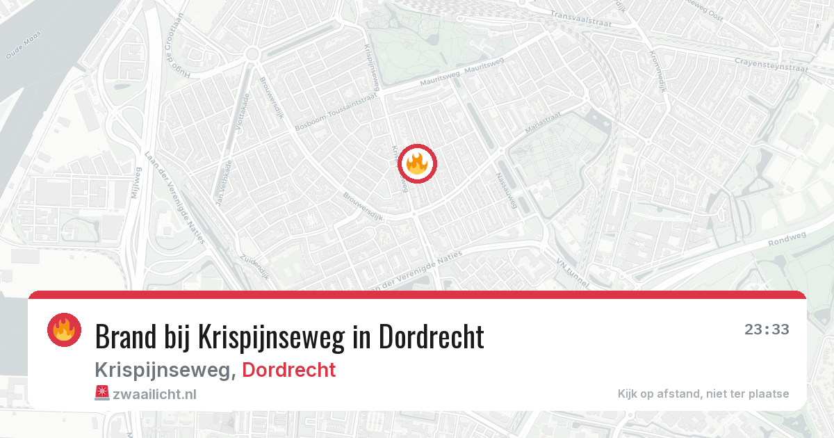 Brand bij Krispijnseweg in Dordrecht — 9 jul 2026