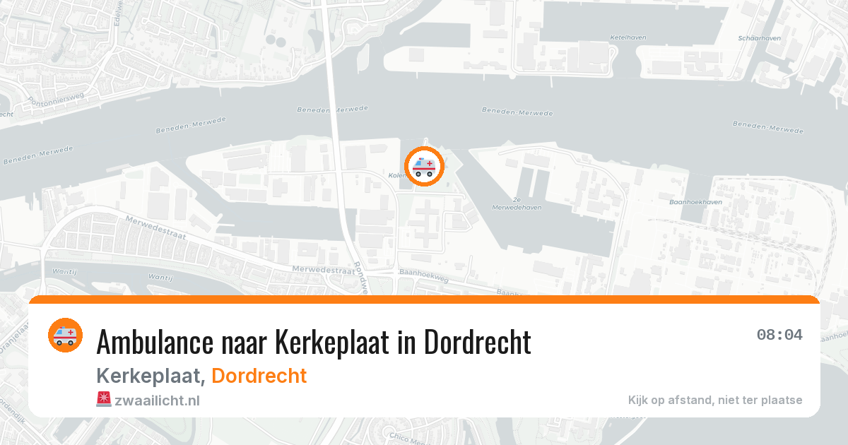Ambulance naar Kerkeplaat in Dordrecht — 6 jul 2026