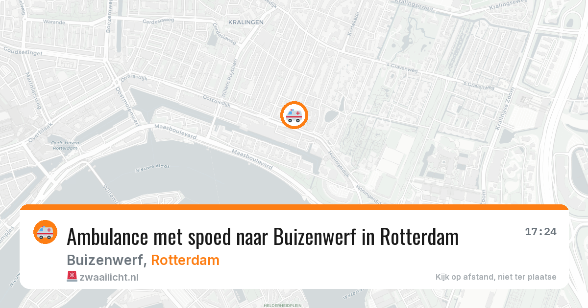 Ambulance met spoed naar Buizenwerf in Rotterdam — 14 mrt 2026