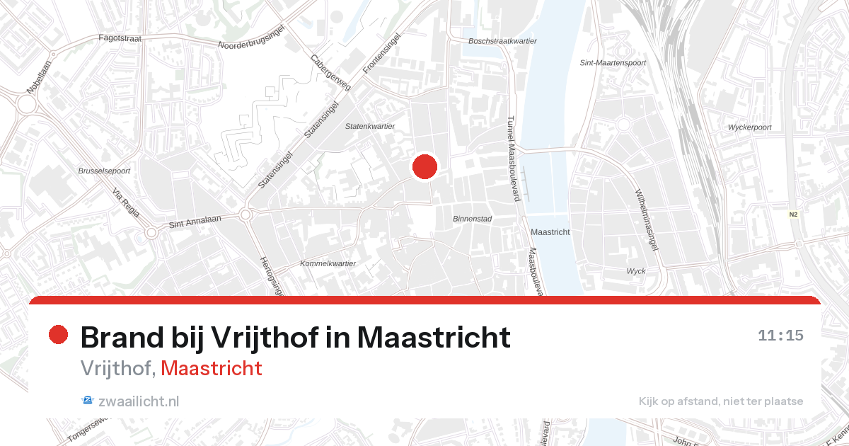 Brand bij Vrijthof in Maastricht — 3 jul 2026