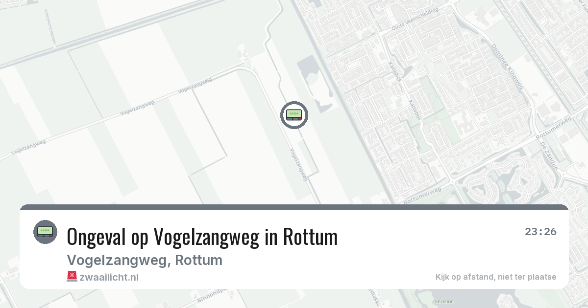 Ongeval op Vogelzangweg in Rottum — 21 feb 2026