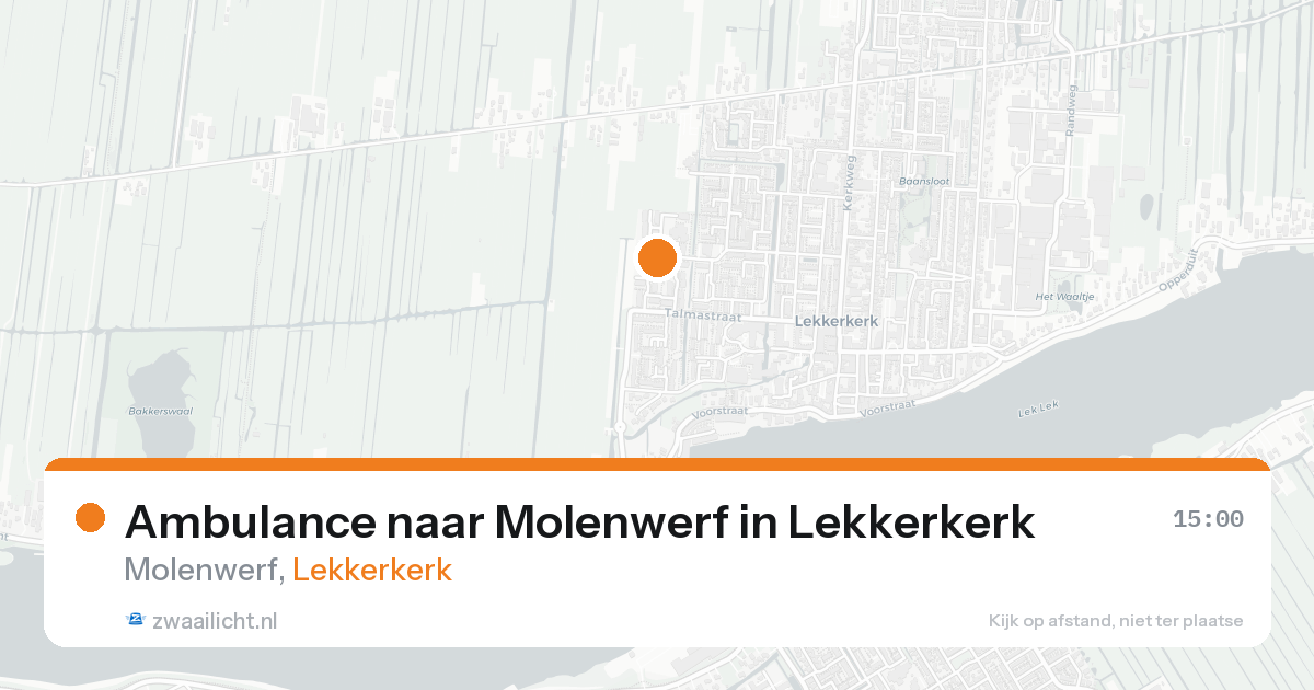 Ambulance naar Molenwerf in Lekkerkerk — 25 aug 2026