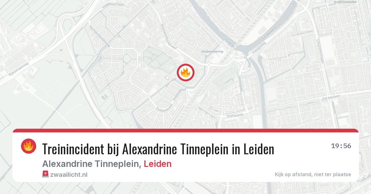 Treinincident bij Alexandrine Tinneplein in Leiden — 25 jul 2026