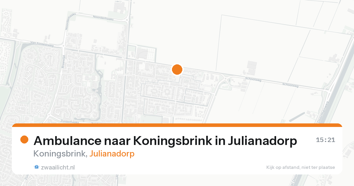 Ambulance naar Koningsbrink in Julianadorp — 24 aug 2026