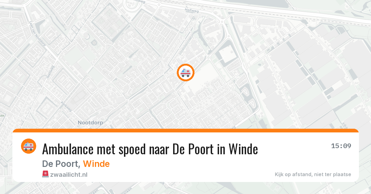 Ambulance met spoed naar De Poort in Winde — 29 jun 2026