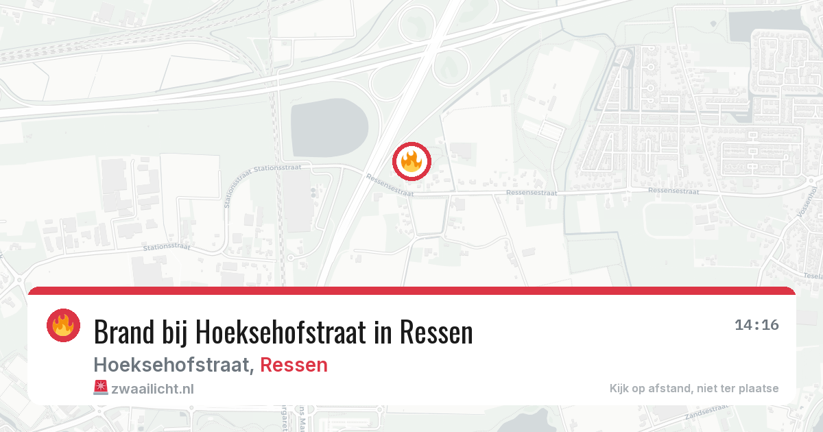 Brand bij Hoeksehofstraat in Ressen — 5 mei 2026