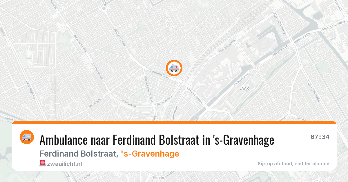 Ambulance naar Ferdinand Bolstraat in 's-Gravenhage — 23 mei 2026