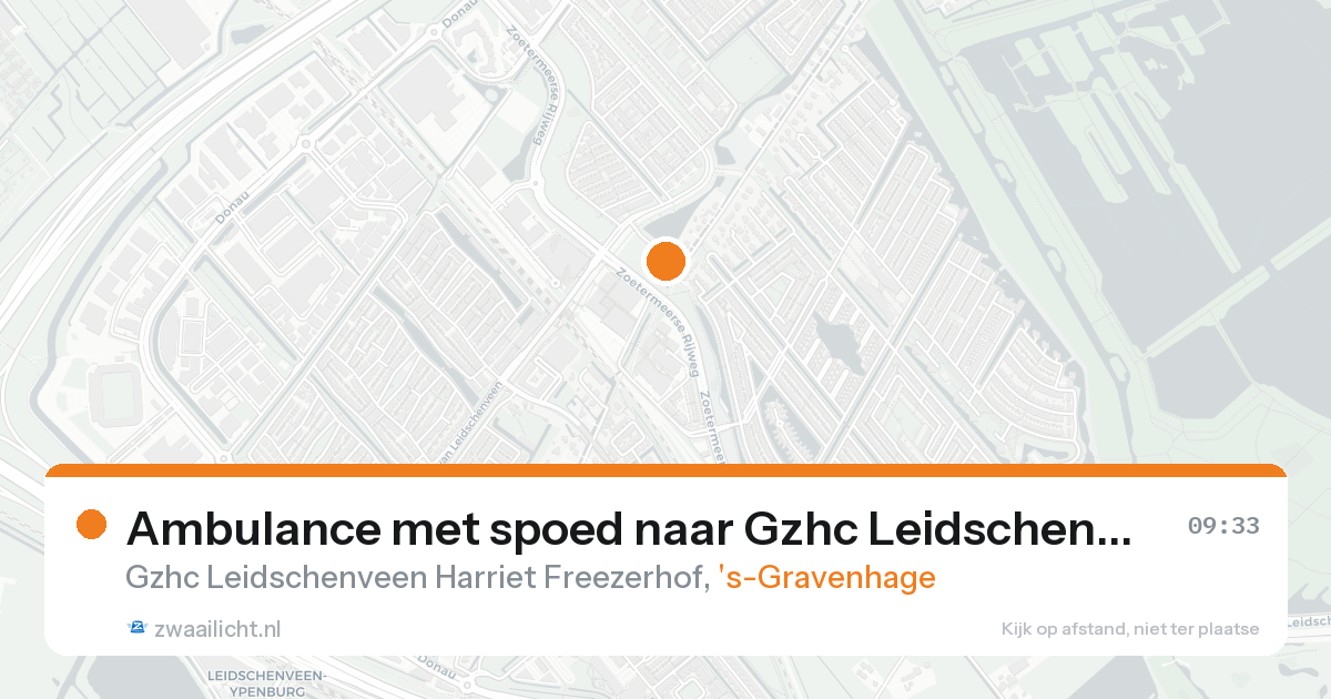 Ambulance met spoed naar Gzhc Leidschenveen Harriet Freezerhof in 's-Gravenhage — 24 aug 2026