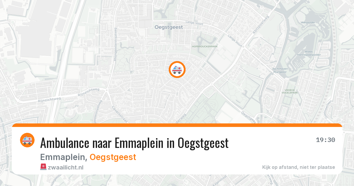 Ambulance naar Emmaplein in Oegstgeest — 27 jul 2026