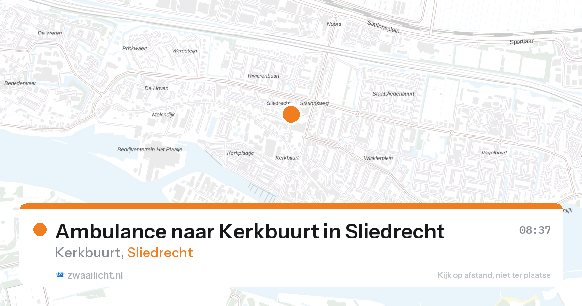 Ambulance naar Kerkbuurt in Sliedrecht — 28 aug 2026