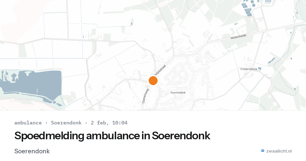 Spoedmelding ambulance in Soerendonk — 2 feb 2026