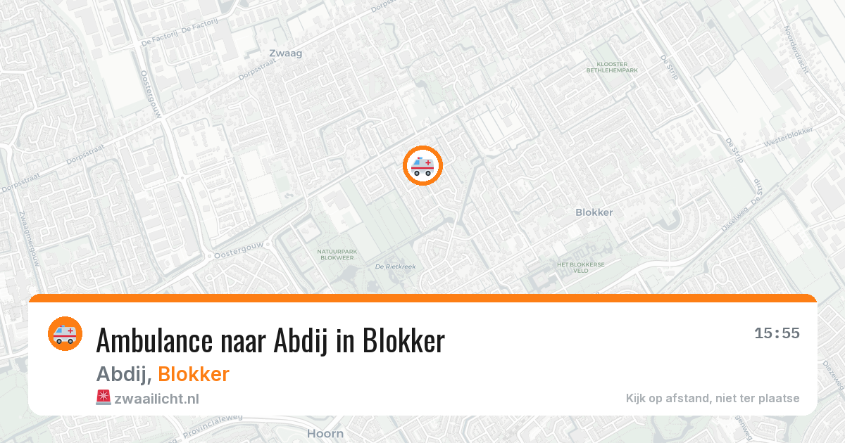 Ambulance naar Abdij in Blokker — 10 jun 2026