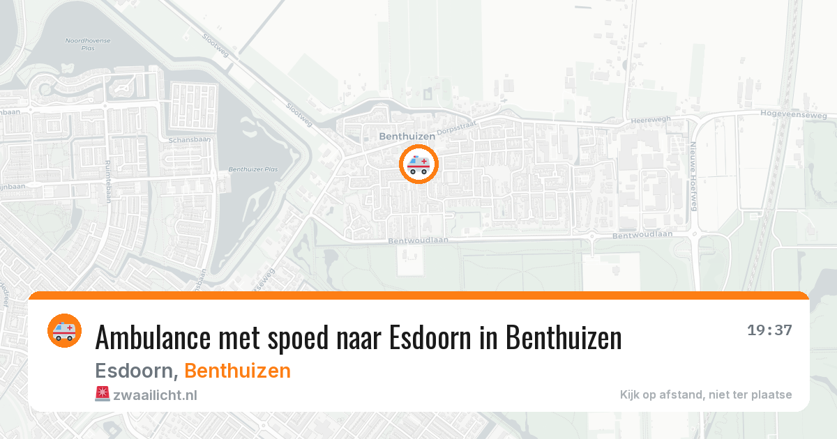 Ambulance met spoed naar Esdoorn in Benthuizen — 21 jun 2026