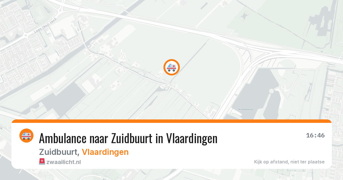 Ambulance naar Zuidbuurt in Vlaardingen — 16 mei 2026