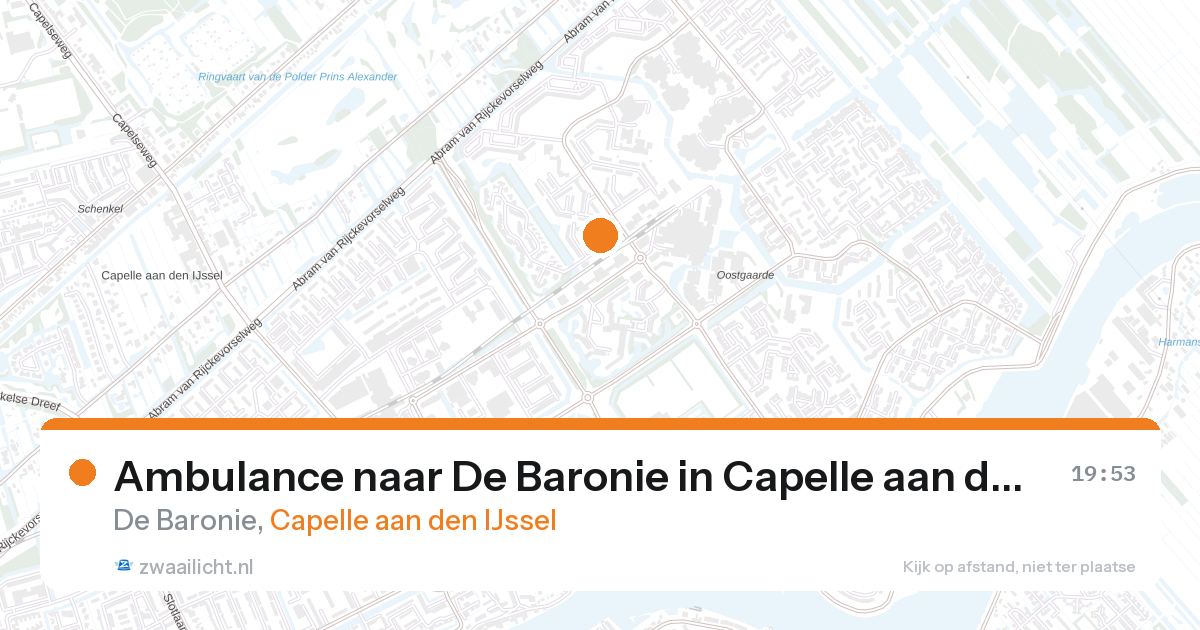 Ambulance naar De Baronie in Capelle aan den IJssel — 26 aug 2026