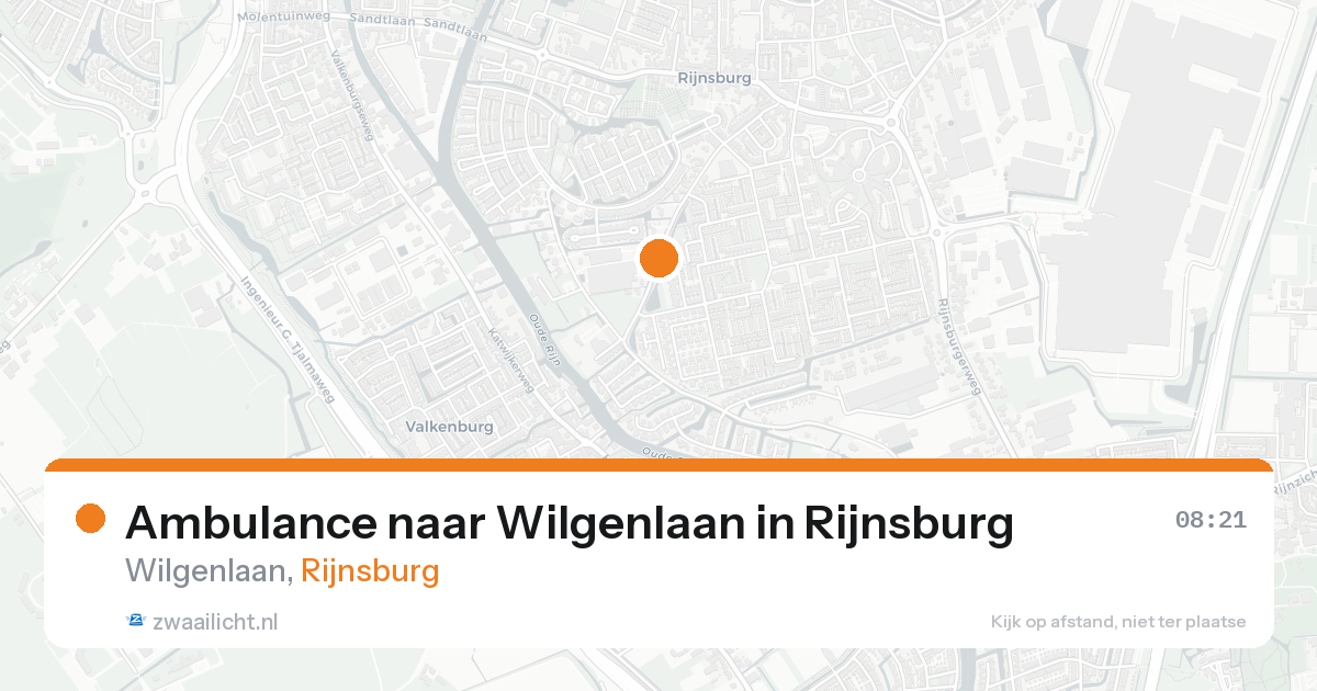Ambulance naar Wilgenlaan in Rijnsburg — 24 aug 2026