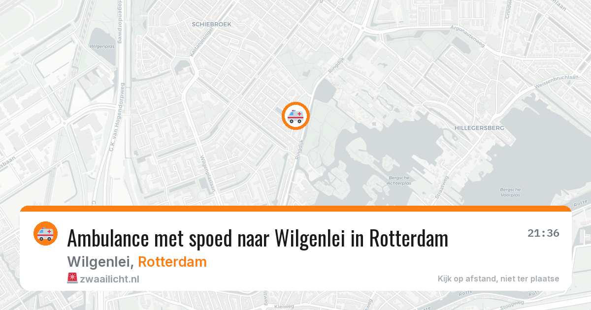 Ambulance met spoed naar Wilgenlei in Rotterdam — 15 mrt 2026