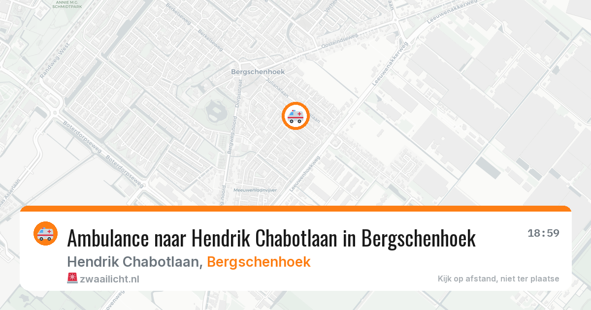 Ambulance naar Hendrik Chabotlaan in Bergschenhoek — 20 jun 2026