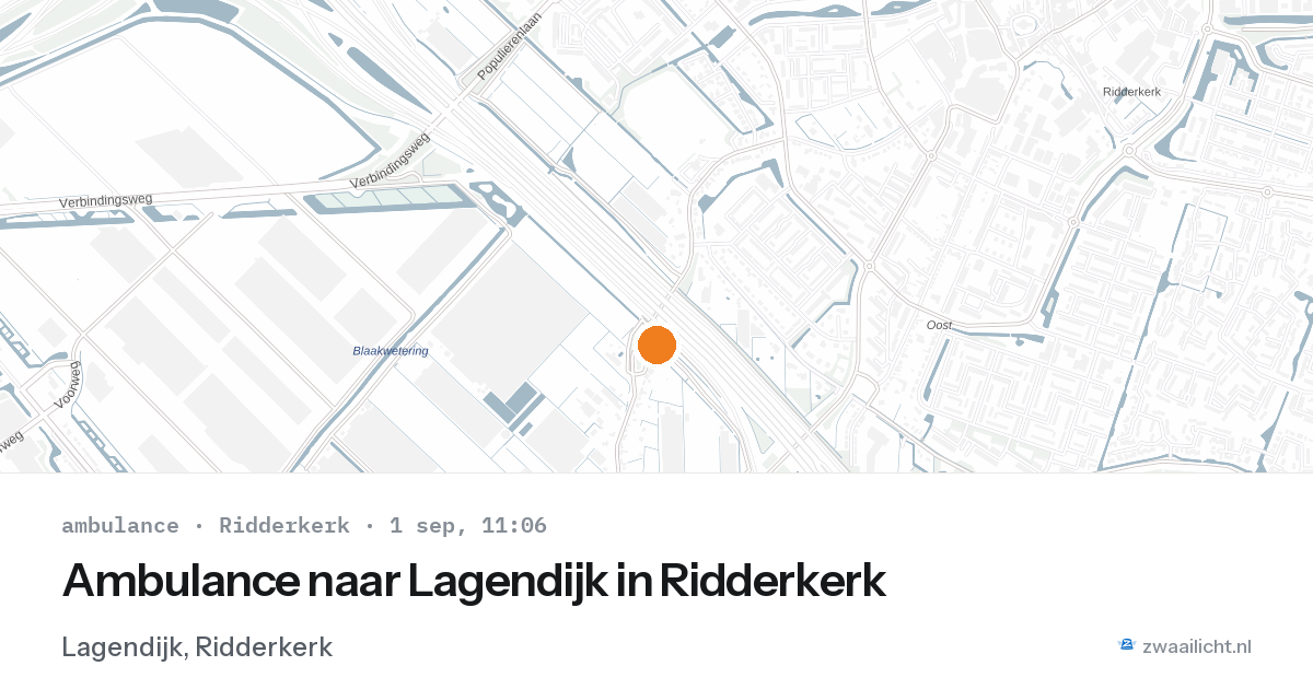 Ambulance naar Lagendijk in Ridderkerk — 1 sep 2026