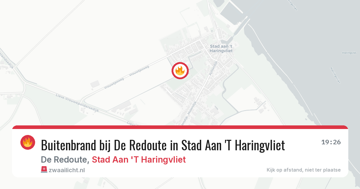 Buitenbrand bij De Redoute in Stad Aan 'T Haringvliet — 6 apr 2026