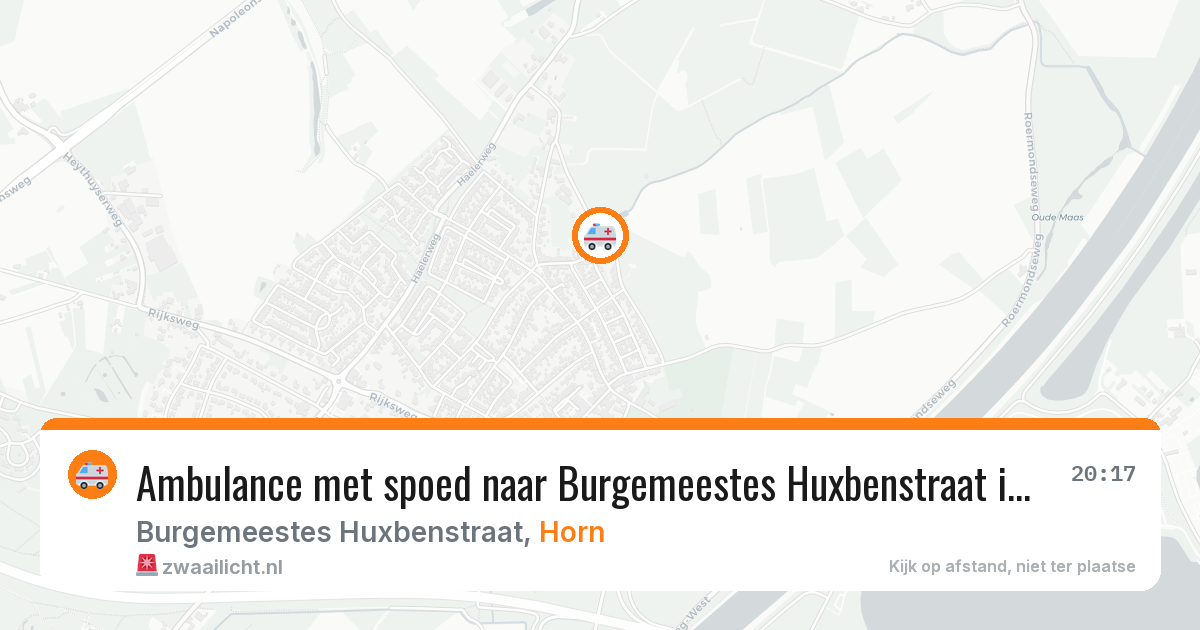 Ambulance met spoed naar Burgemeestes Huxbenstraat in Horn — 4 jun 2026