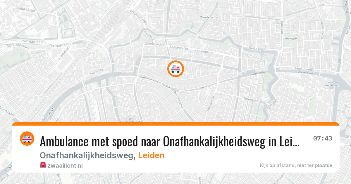 Ambulance met spoed naar Onafhankalijkheidsweg in Leiden — 28 jun 2026