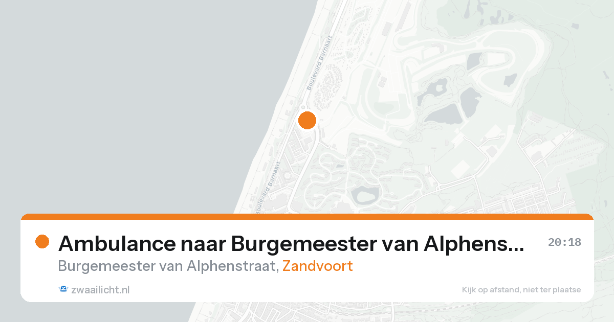 Ambulance naar Burgemeester van Alphenstraat in Zandvoort — 21 aug 2026