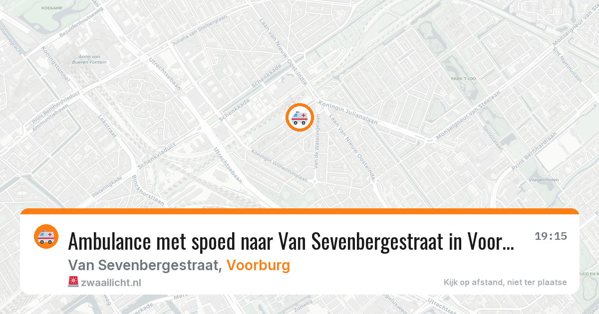 Ambulance met spoed naar Van Sevenbergestraat in Voorburg — 23 jun 2026