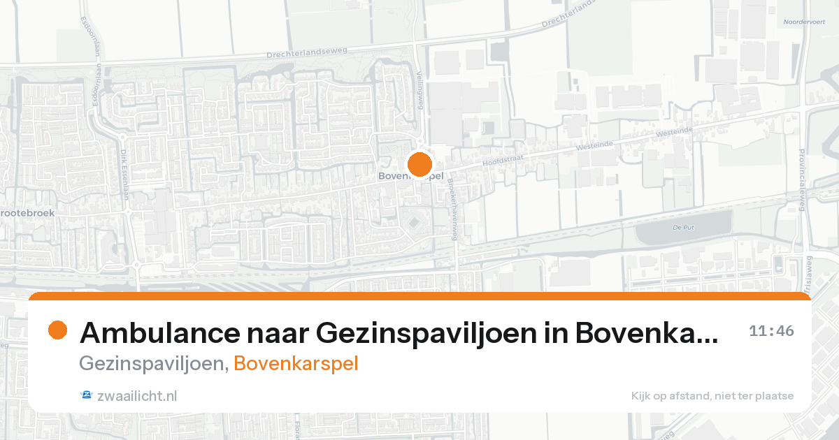 Ambulance naar Gezinspaviljoen in Bovenkarspel — 17 aug 2026