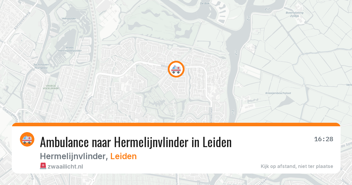 Ambulance naar Hermelijnvlinder in Leiden — 12 aug 2026