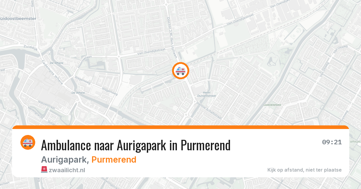 Ambulance naar Aurigapark in Purmerend — 23 mei 2026