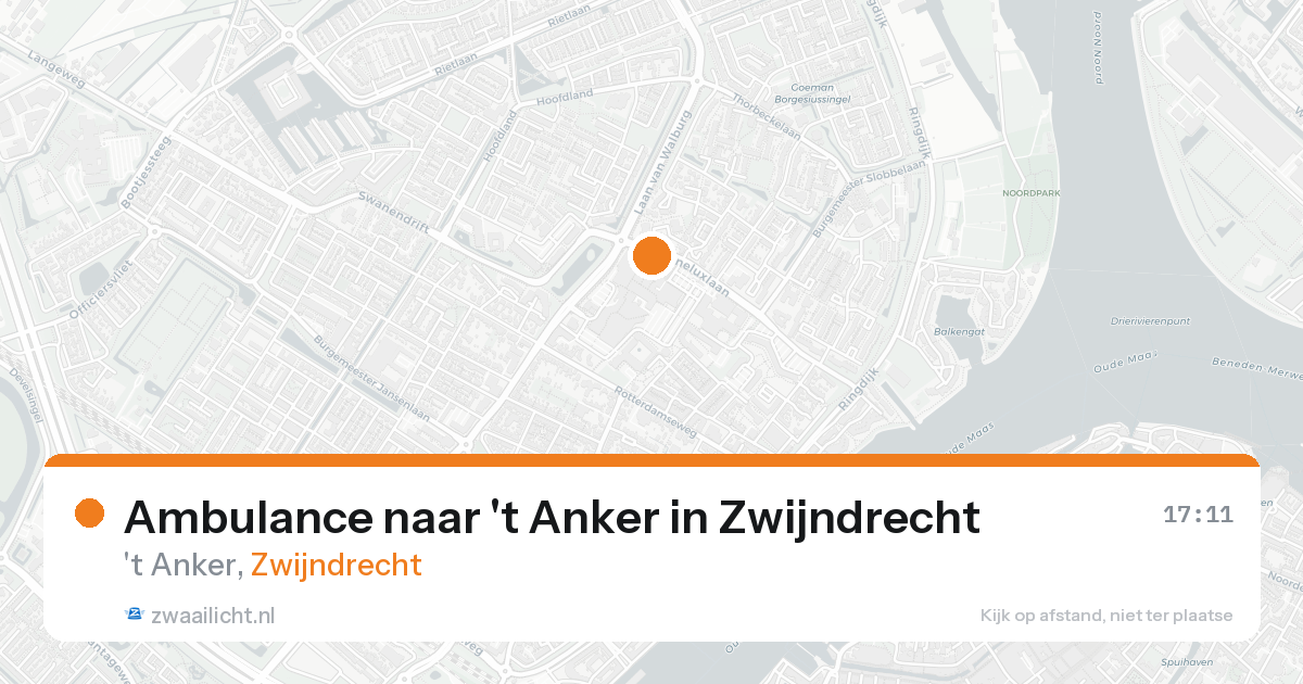 Ambulance naar 't Anker in Zwijndrecht — 25 aug 2026