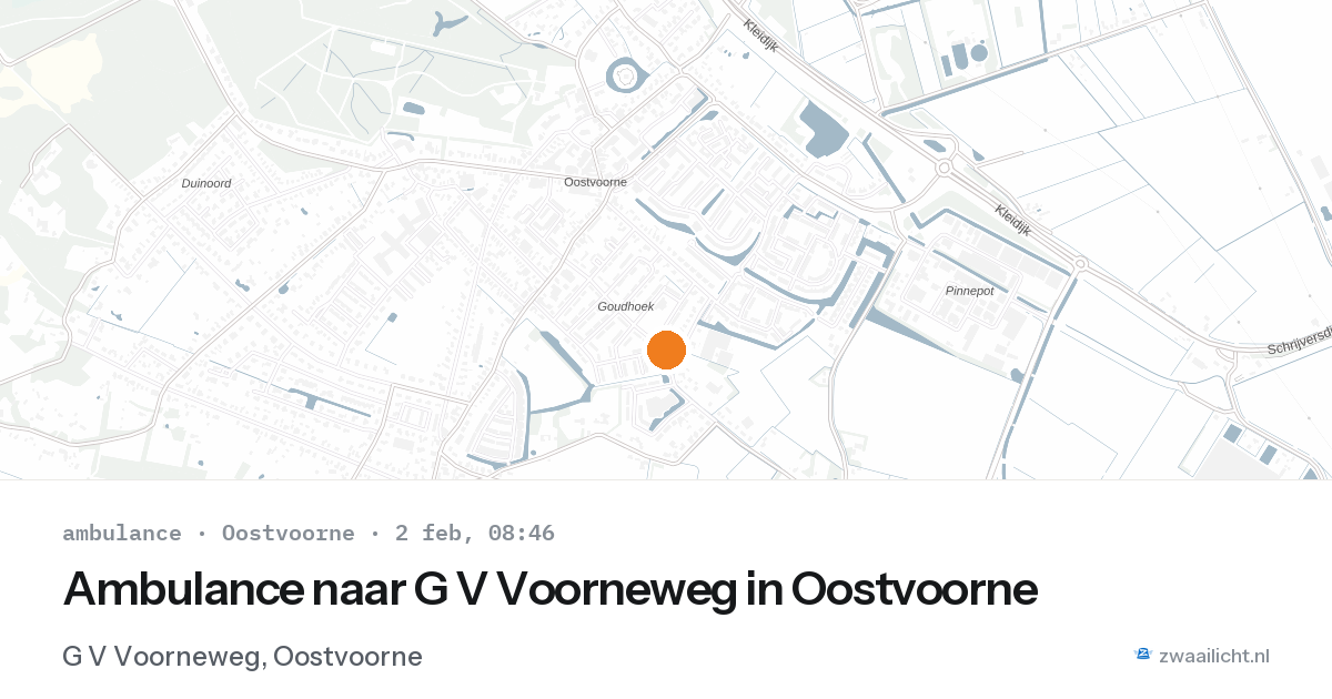 Ambulance naar G V Voorneweg in Oostvoorne — 2 feb 2026
