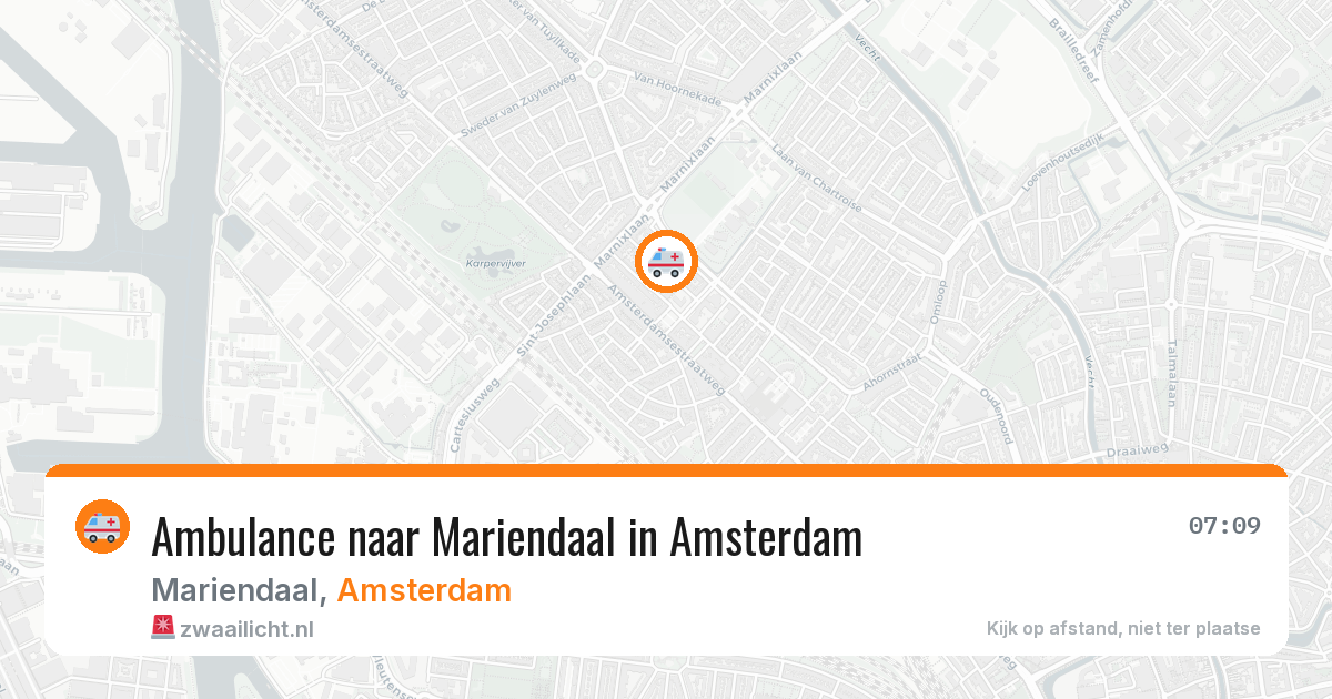Ambulance naar Mariendaal in Amsterdam — 13 mrt 2026