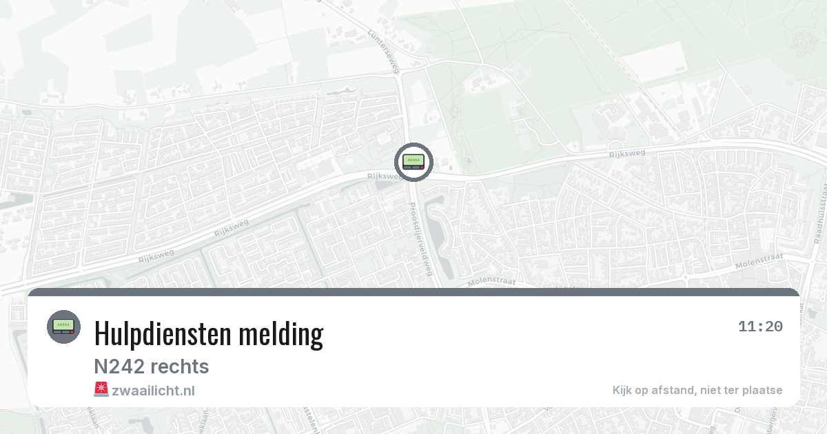 Hulpdiensten melding — 2 jul 2026