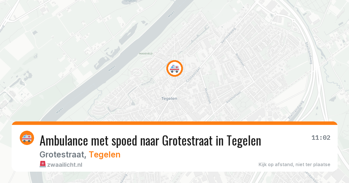 Ambulance met spoed naar Grotestraat in Tegelen — 5 jul 2026