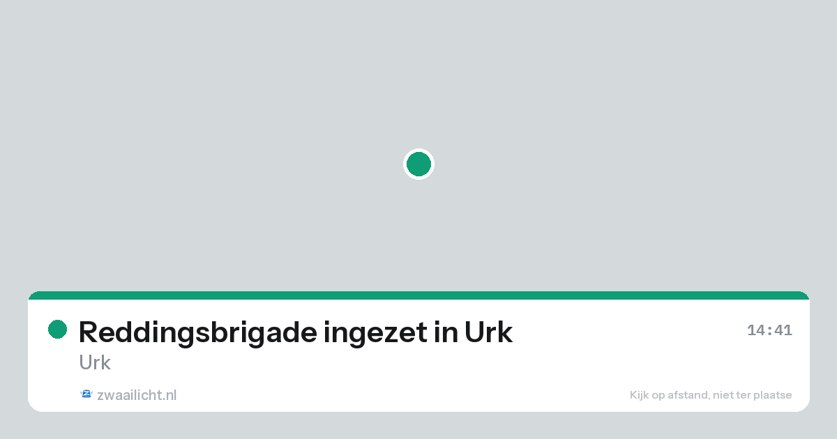 Reddingsbrigade ingezet in Urk — 20 aug 2026 | 🚨 Zwaailicht.nl