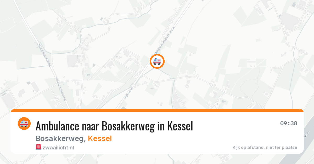Ambulance naar Bosakkerweg in Kessel — 9 aug 2026
