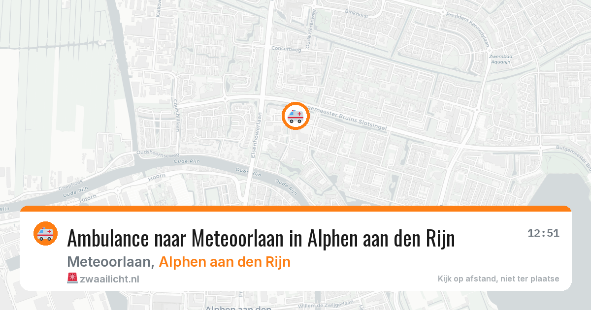 Ambulance naar Meteoorlaan in Alphen aan den Rijn — 30 jun 2026