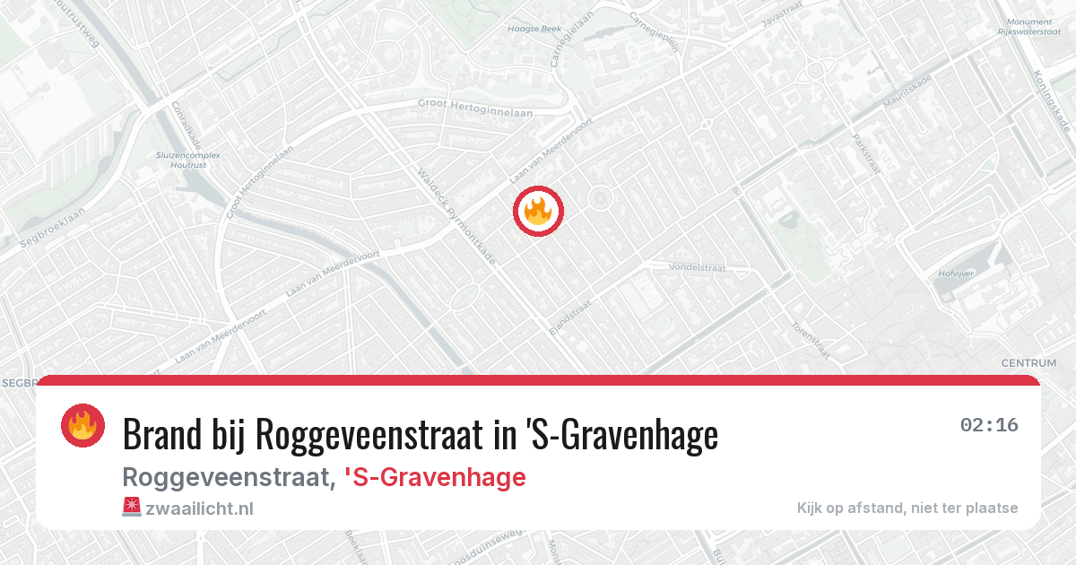 Brand bij Roggeveenstraat in 'S-Gravenhage — 12 jun 2026