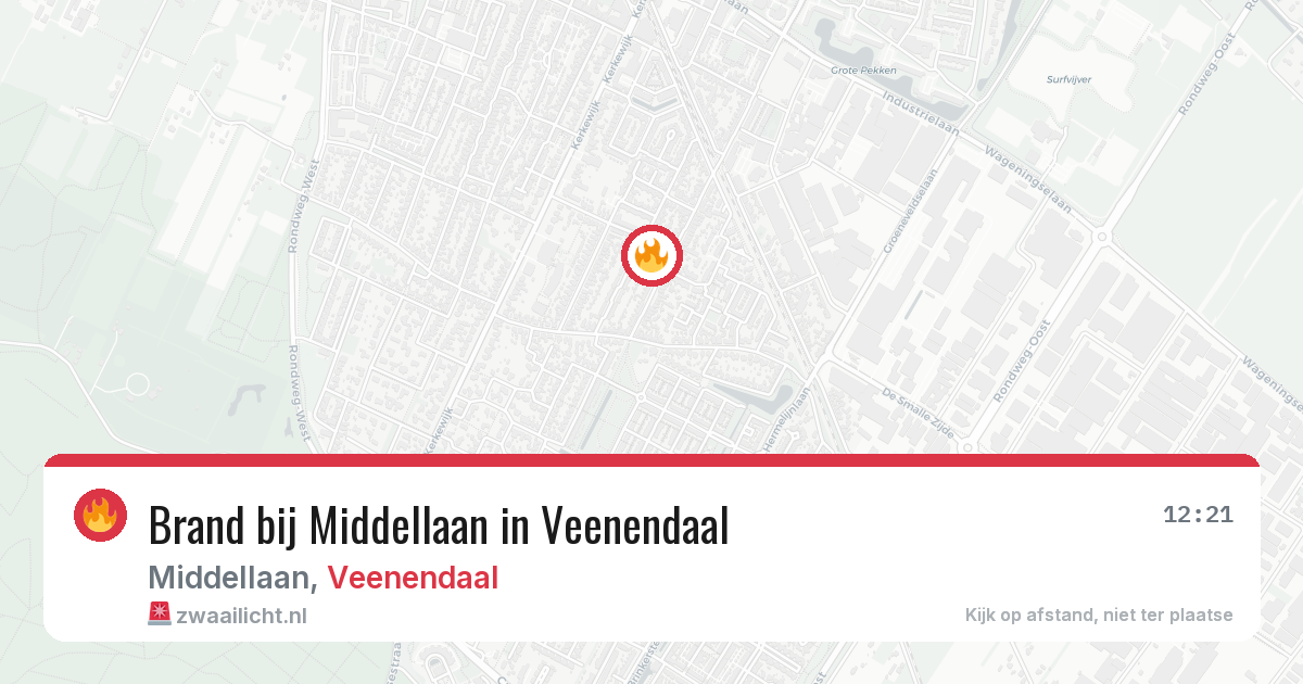 Brand bij Middellaan in Veenendaal — 24 mei 2026