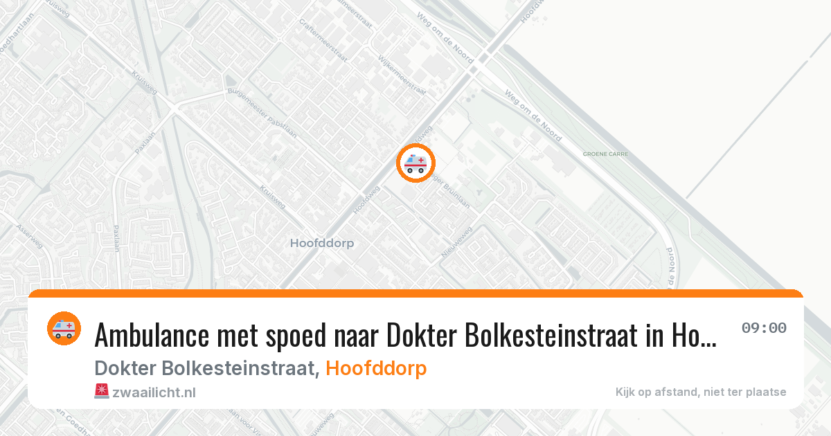 Ambulance met spoed naar Dokter Bolkesteinstraat in Hoofddorp — 13 jul 2026