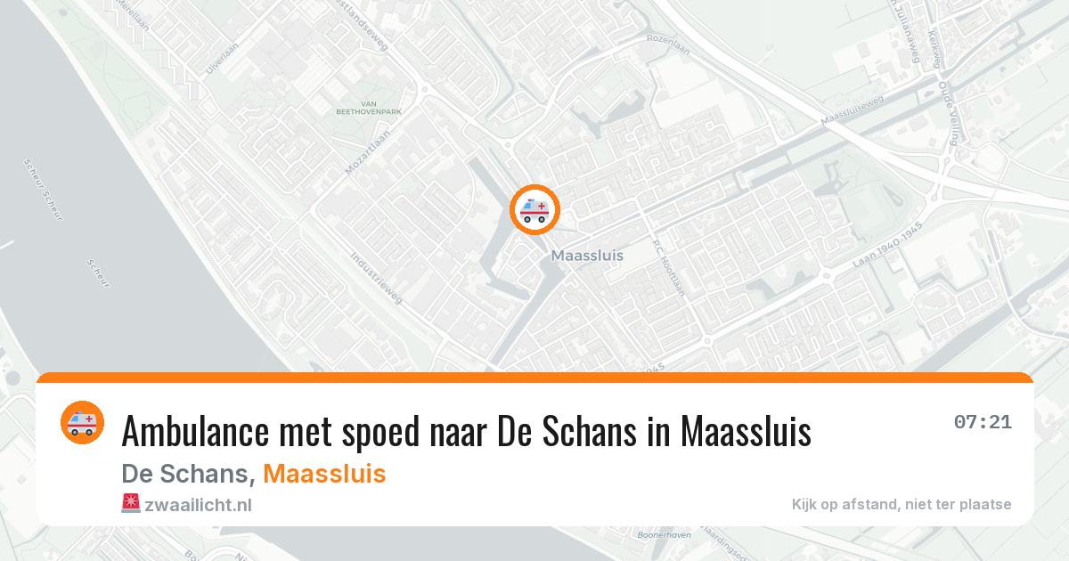 Ambulance met spoed naar De Schans in Maassluis — 29 mei 2026