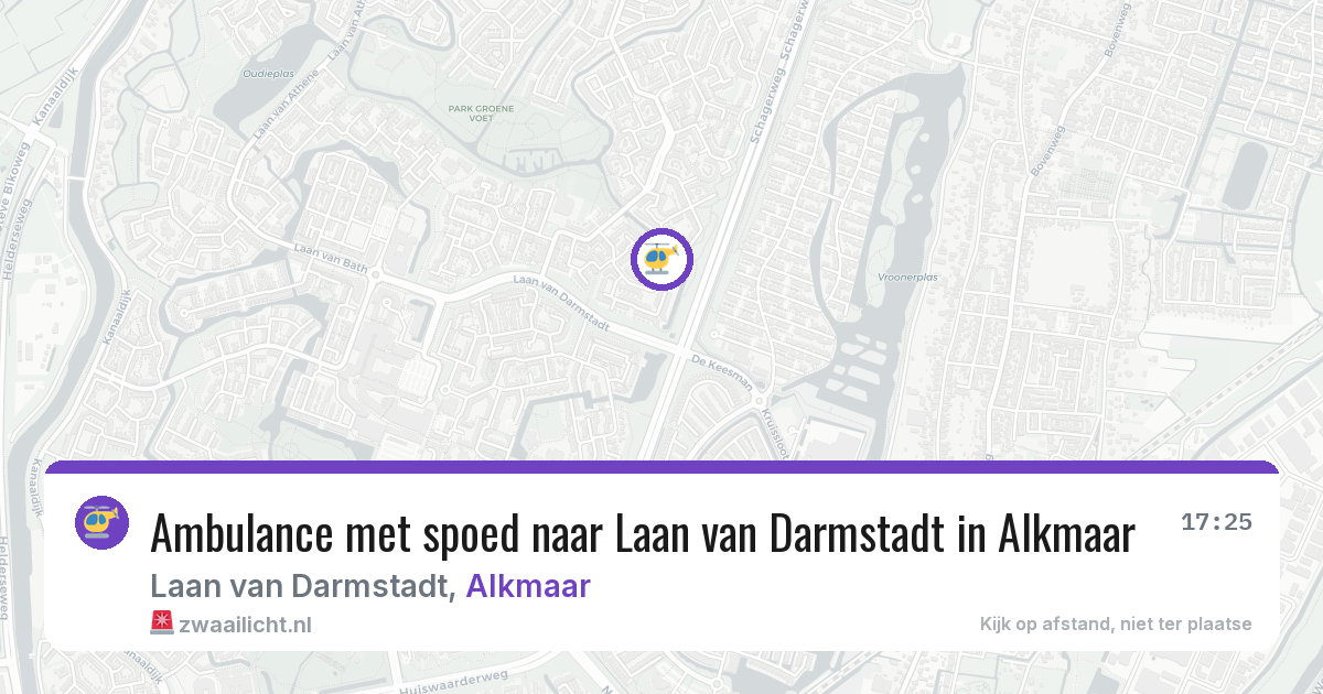 Ambulance met spoed naar Laan van Darmstadt in Alkmaar — 6 jul 2026