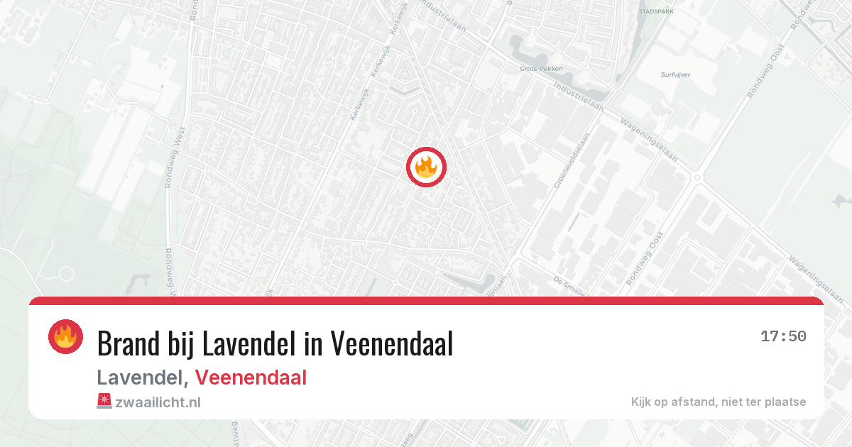 Brand bij Lavendel in Veenendaal — 25 mrt 2026
