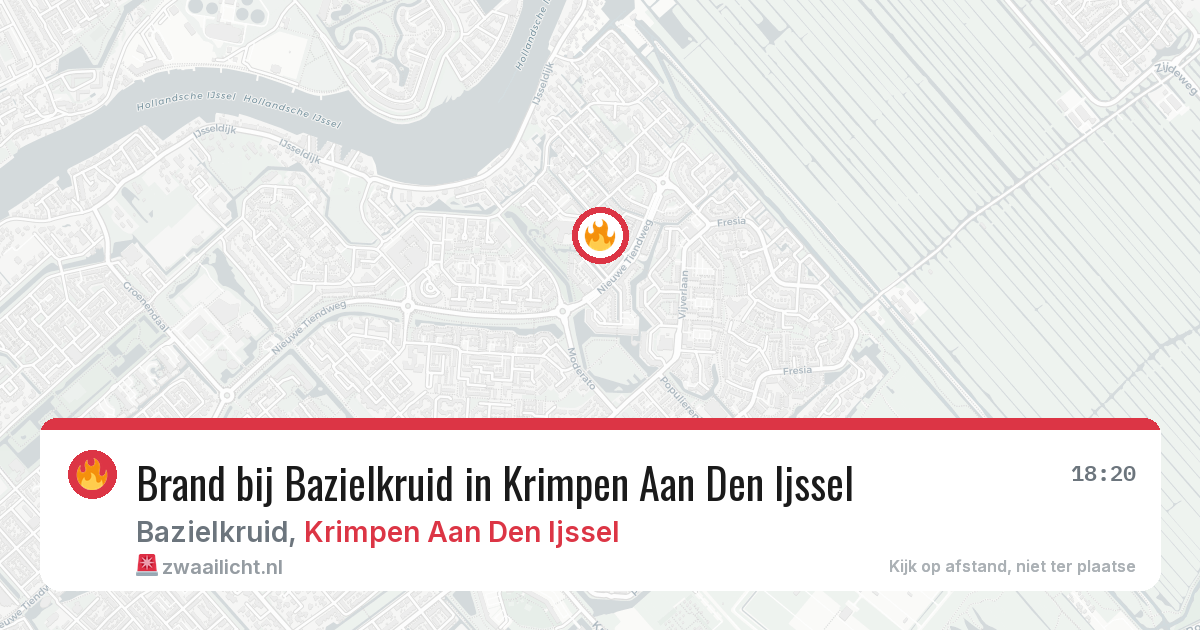 Brand bij Bazielkruid in Krimpen Aan Den Ijssel — 11 mei 2026