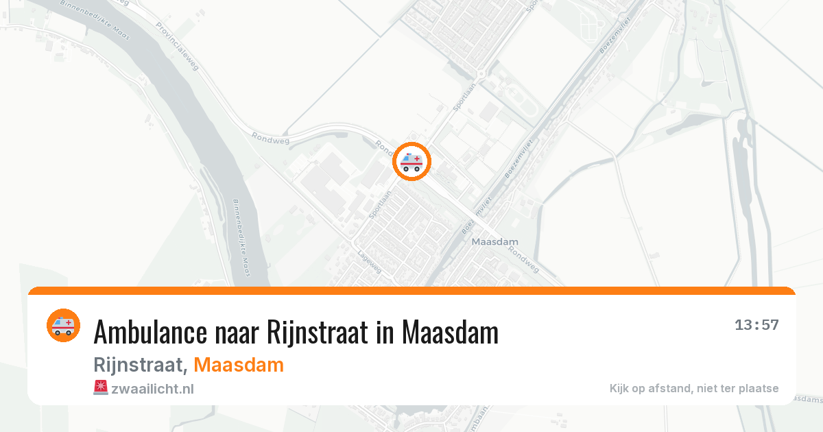Ambulance naar Rijnstraat in Maasdam — 23 jun 2026